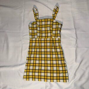 H&M Yellow Black Plaid Dress